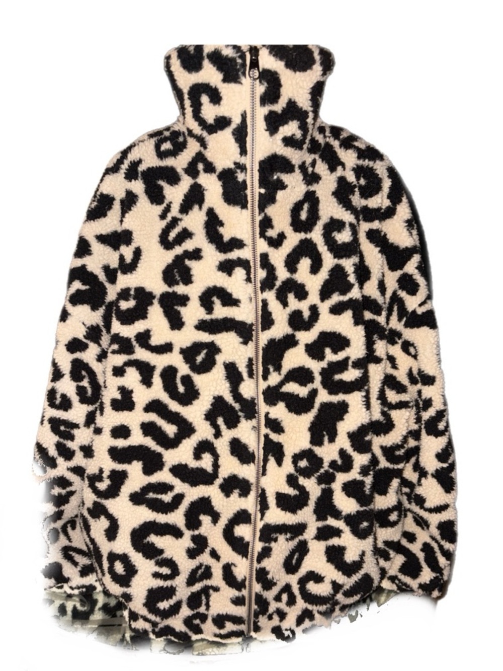 Brunette The Label Leopard Print Sherpa Fleece Jacket (Size M/L) - Picture 3 of 8